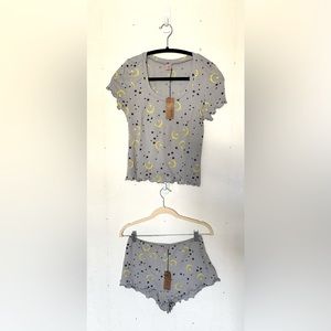 NWT Only Hearts Organic Cotton PJ Set